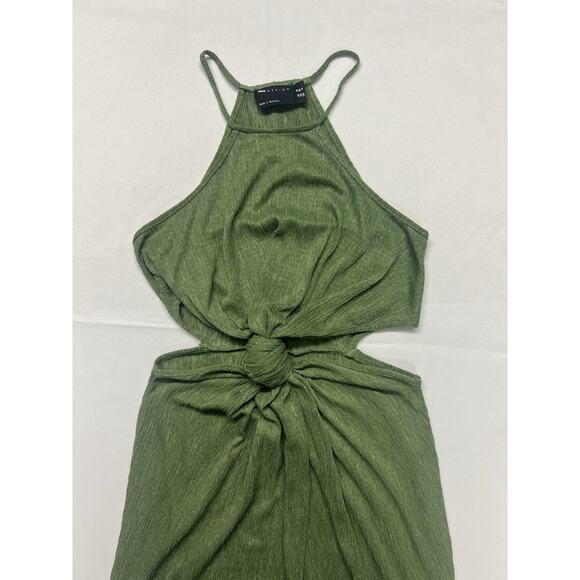 ASOS Design Green Cut Out Maxi Dress Halter Size 6 Resortwear Vacation Beach - Picture 12 of 12